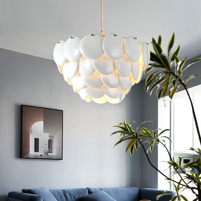 Lámpara moderna 8 de Crystal Chandelier E14 del hierro de cerámica blanco a 20m2
