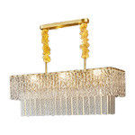 Transporte fuerte del hardware moderno de Crystal Chandelier Ceiling Lights Electroplated del cuadrado de AC110V