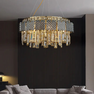 Anti-corrosión vidrio humeado Modern cristal lámpara de candela AC110V- 240V
