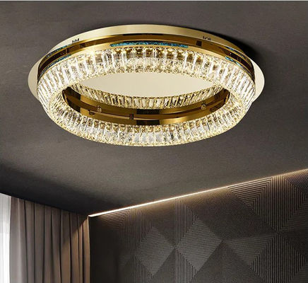 45W 75W 135W Cristal circular techos altos candelabros luz cristal redondo lámpara