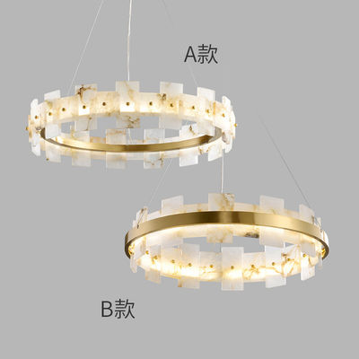 H65 de latón de alta dureza efecto mármol de techo de luz de colgante moderno 15m2 a 25m2