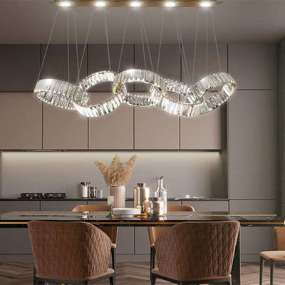 Fuerza de sustentación de Crystal Nimbus Ring Chandelier 99W LED del techo alta