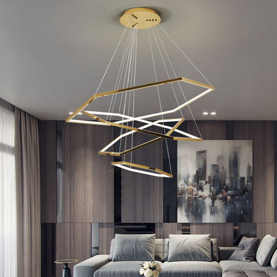 Lámparas de techo LED de acero inoxidable electrolibrado acrílico Modernos candelabros comerciales E14