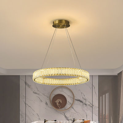 Dimmable Ring Chandelier moderno 90W 315W 3 Ring Crystal Pendant Light