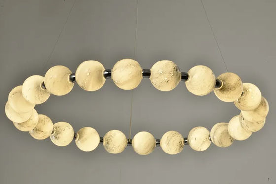 100V a 277V Ring Chandelier Pearl Necklace Chandelier circular moderno interior