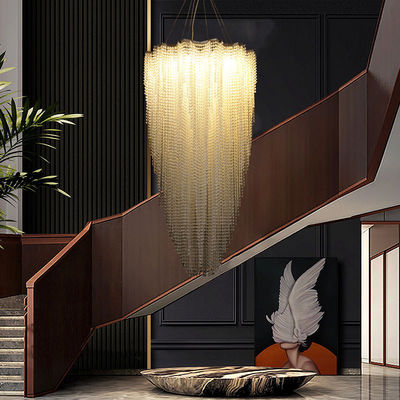 Cristal primario de encargo durable del cuerpo K9 del LED Crystal Chandeliers Stainless Steel Lamp
