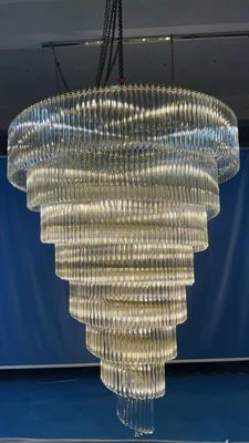 Lámpara de colgante de lujo de ODM de alta gama Gran lámpara de pasillo de vestíbulo Durable