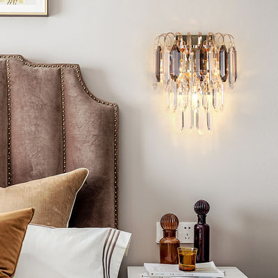 apliques contemporáneos K9 Crystal Led Wall Lights de la pared de cristal de los 22*28cm