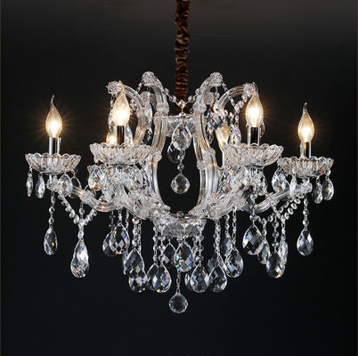 LED E14 Crystal Candle Chandelier 5 a la alta transmitencia ligera 10m2