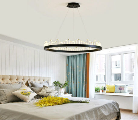 Circular moderna Ring Chandelier Indoor Gold Iron del 100cm/de cobre/Crystal Chandelier