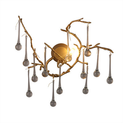 Control de botón de latón lámpara de pared moderna lámpara de candelabros luces de pared