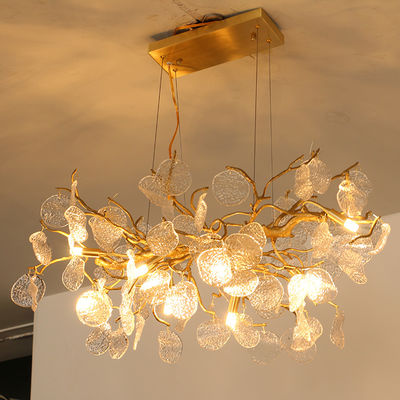 Metal / Madera / Vidrio / Tejido Luz de colgante personalizada con soporte para lámparas E27 / E26 / B22