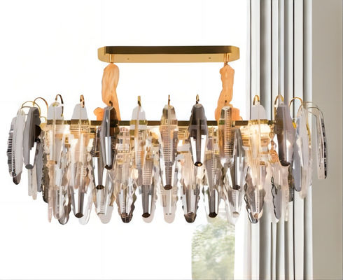 Crystal Smoke Grey Pendant Light modificado para requisitos particulares a prueba de herrumbre para el club mayor