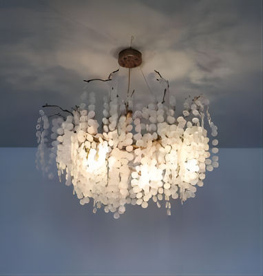 Lámpara de cristal de cristal de lujo comercial de lujo para interiores