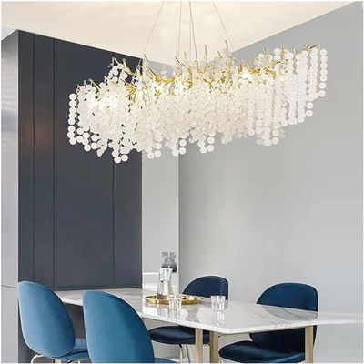 Modernos de lujo salón techo entrada de cristal lámpara luminosa decoración del hogar