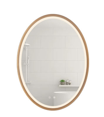 Efecto claro de la reflexión del marco de 600*800M M del espejo oval de aluminio del cuarto de baño
