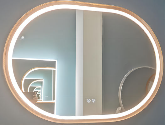 ODM retroiluminado oval del OEM del espejo 4200K de la decoración moderna
