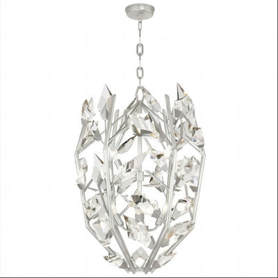 Creativo de plata moderna cristal lámpara de araña 3000K 4000K 6500K