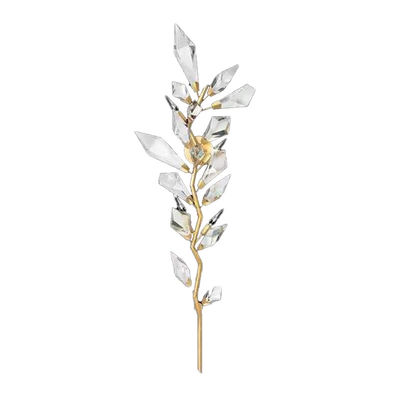Candelabro de hojas de cristal de facetas de fácil mantenimiento