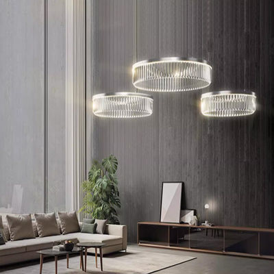 Luz LED de tres colores Pendente de vidrio moderno Lámpara de candelabros 4000K
