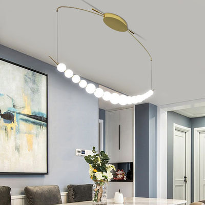 Pintura de aluminio LED Perla de oro Lámpara de comedor 30W