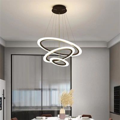 Lujo LED acrílico candelabro de alta gama luces colgantes modernas ahorro de energía