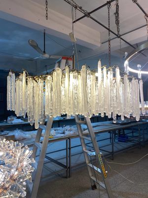 Lámparas de candelabros de cristal de lujo