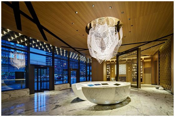 Arte creativo lujoso lámpara de antorcha LED personalizada para hotel