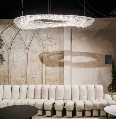 Luz de cristal ovalado para el salón y el comedor