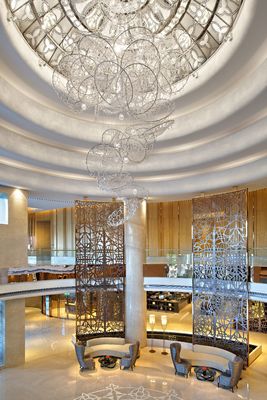 Decoración de interiores Sala creativa Cristal gran lámpara de candelabros Lugares de gama alta