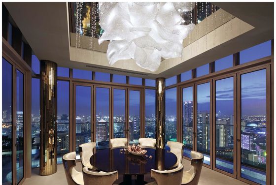 Lujo personalizado K9 de cristal gran cristal lámpara de lámpara de lujo lujosas villas, clubes de alta gama