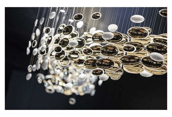 Lámpara de cristal de luces de gran tamaño
