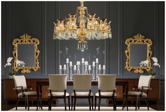 Estilo europeo Antiguo Baccarat Francés Cristal Linterna Creativa Club de gama alta Cristal lámpara