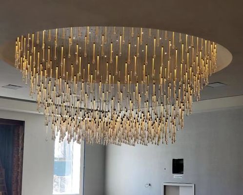 Espejo electroplacado American Water Drop Crystal Chandelier para techos altos