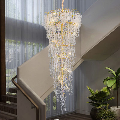 Grandes enormes enormes luces de colgante personalizadas 9500lm Villa prefabricada lujosas luces de techo colgante