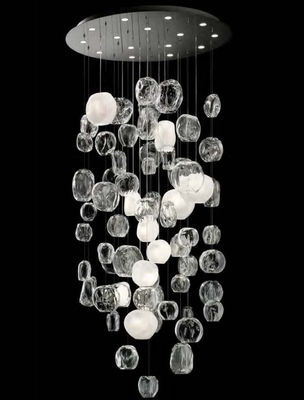 Lámparas de cristal creativas a medida Fuente de lámpara LED clara o colorida