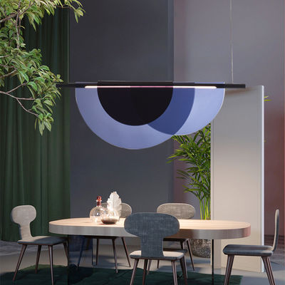 Alta luminosidad LED Creativa Violeta Lustrero de Restaurante Con Lampshade de Acrílico
