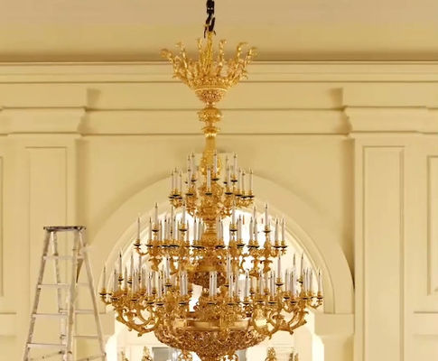 Candelabros de estilo europeo Extra grandes candelabros de cristal para techos altos
