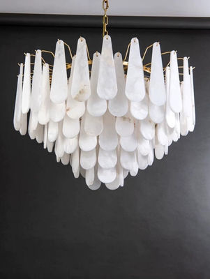 Lámpara decorativa de cuchillo de alabastro minimalista de luces de la sala de estar luces de lujo de la villa de lujo de la sala de comedor de la habitación