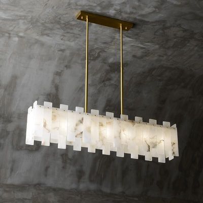 Comedor moderno Iluminación de colgante moderno Iluminación LED Venus Alabastro Linterna lineal