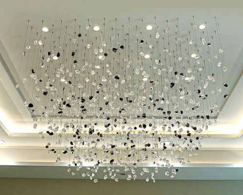 Estilo nórdico decoración de interiores modernos luz villa centro comercial escalera arte artesanal lámpara de cristal personalizar
