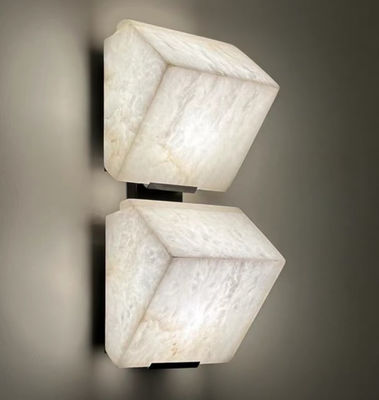 Lámpara de pared LED de alabastro Postmoderna Decoración creativa para el hogar Luz de pared de mármol de cobre Para el dormitorio Sala de estar junto a la cama