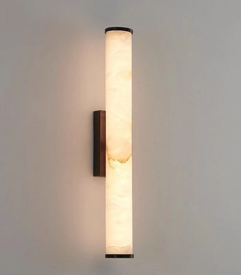 Lámpara de pared de mármol de cobre de alabastro español de lujo Decoración del hogar Instalación de iluminación de pared para el salón del hotel