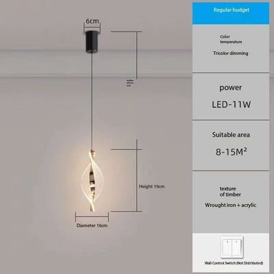 Secuencia de lámparas Dormitorio Lustrero de cama Luces de lujo de alta gama Lustrero de lujo Moderno y sencillo Salón nórdico Fondo Bar de pared Lustrero pequeño Luces de lujo Oro - Tres colores Luz