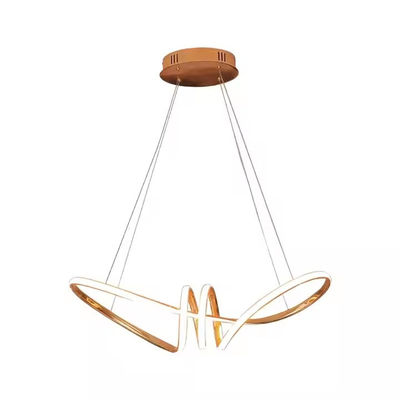 Candelero de luz LED moderno con chapa cromada de oro colgando para comedor cocina sala de estar casa decoración Candelero
