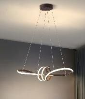 Lámpara de colgante de color de nuevo diseño nórdico Restaurante Lámpara de colgante suspendida Arte moderno Diseño retorcido Creative Wave lámpara de araña LED