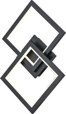 Simple geometric square black light body aluminio 20W 3000K switch control pared lámpara de control de techo luz