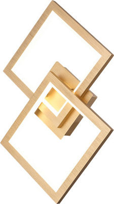 Cuadro geométrico simple cuerpo de luz de oro de aluminio 20W 3000K interruptor de control de pared lámpara de techo luz
