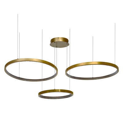 Lámparas de colgante modernas Salón de estar Comedor Anillos de círculo Cuerpo de aluminio acrílico lámpara de techo LED Casa de metal contemporáneo