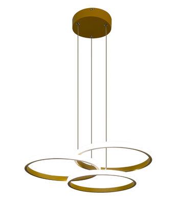 Círculo de tres anillos Restaurante nórdico Postmoderno Lámpara de dormitorio simple Circular Comedor Bar Lámpara de candelabros